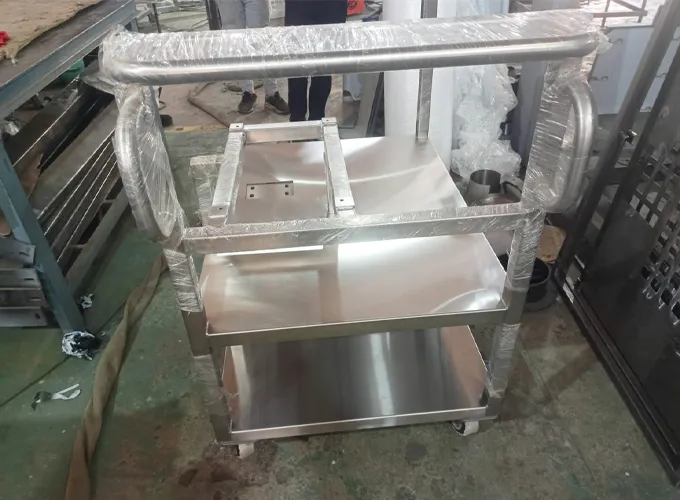 customized SS trolleys with Cabinets for Medical fields1